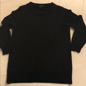 J Crew wool black sweater round neck